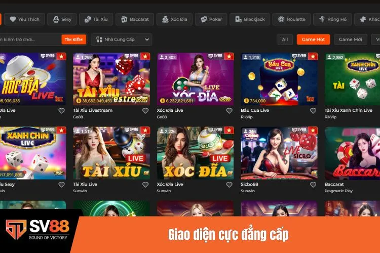 Giao diện cực đẳng cấp