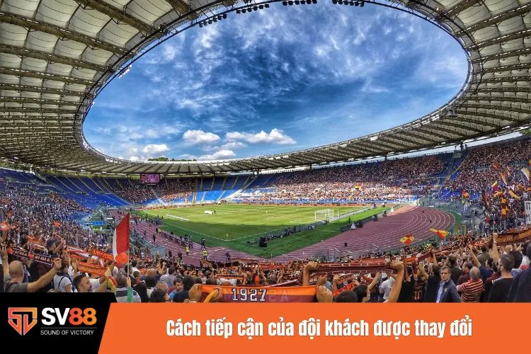 Cách tiếp cận của đội khách được thay đổi